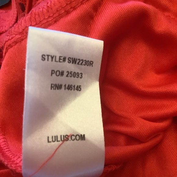 Lulus Sunny Days Dream Red Lace Jumpsuit Size Medium - Picture 5 of 10